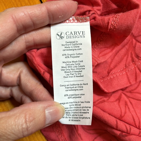 New! CARVE DESIGNS XS Mariposa Affinity Cover Up Pattern Tank Top Tear Drop Cut - Picture 5 of 7